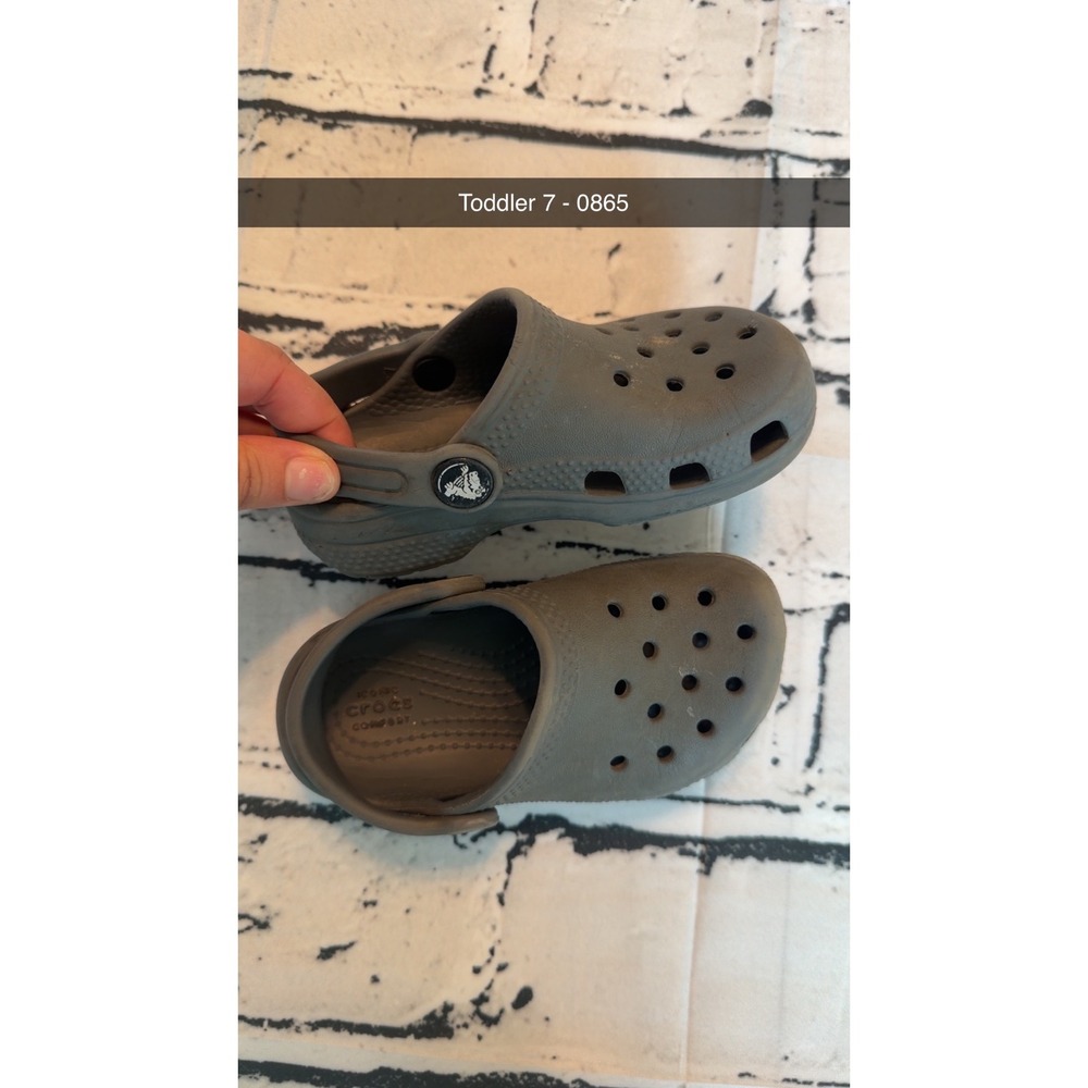 Crocs Classic Clog Charcoal Grey Toddler Size 7 Slip On Comfort Shoes 10001-060
